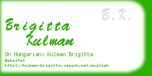 brigitta kulman business card